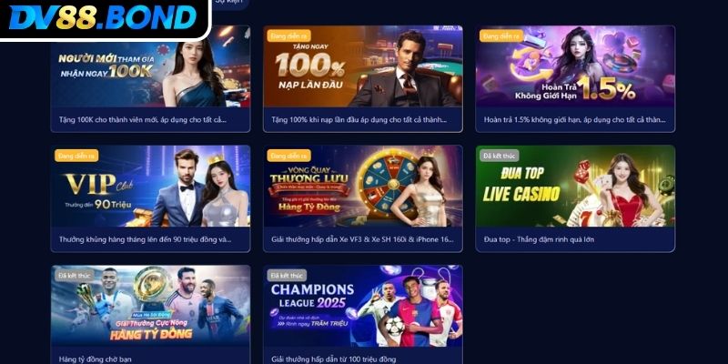 Tận dụng tối đa khuyến mãi DV88 chìa khóa thành công